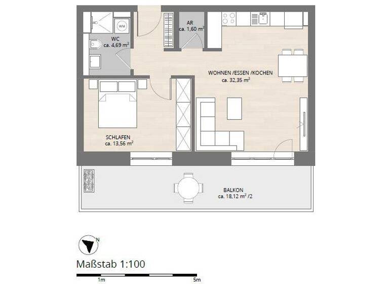 Wohnung zur Miete 1.215 € 2 Zimmer 60,9 m²<br/>Wohnfläche 1.<br/>Geschoss ab sofort<br/>Verfügbarkeit Innenstadt Fürth 90762