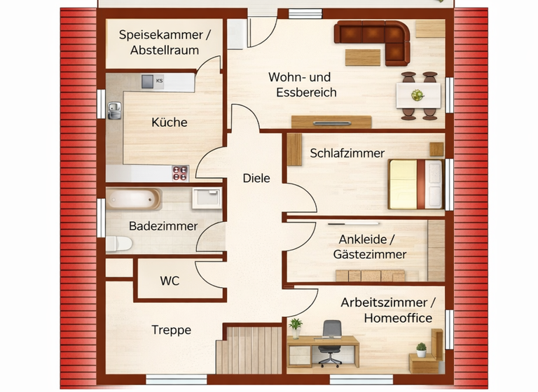 Wohnung zur Miete 1.195 € 4 Zimmer 98 m² Geschoss 1/2 frei ab sofort Lichtenau Weichering 86706