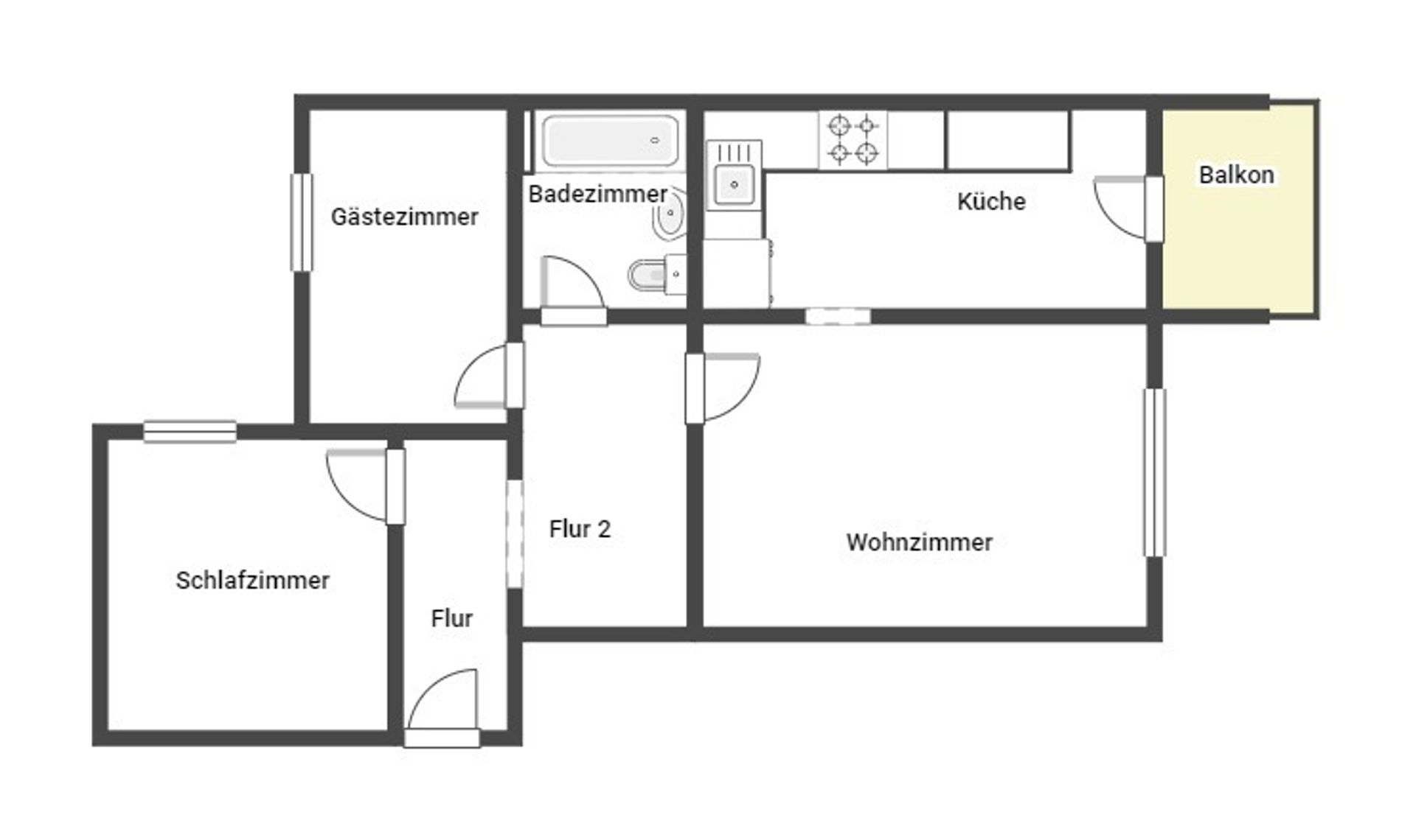 Wohnung zum Kauf 115.000 € 3 Zimmer 66,3 m²<br/>Wohnfläche 1.<br/>Geschoss Grünthal-Viermorgen Stralsund 18437