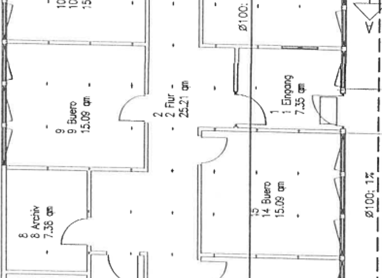 Büro-/Lagergebäude zur Miete 3.000 € 8 Zimmer 267,5 m² Bürofläche Langendorfer Berg Stralsund 18437