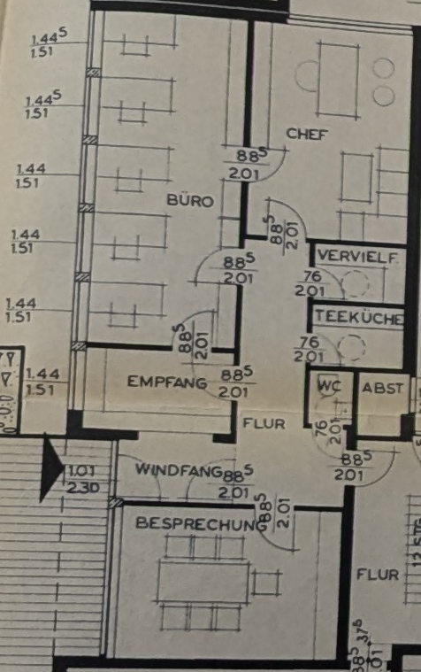 Büro-/Praxisfläche zur Miete provisionsfrei 7,92 € 3 Zimmer 89 m²<br/>Bürofläche Haydnstraße 21 Wahlbezirk 101 Nordhorn 48527