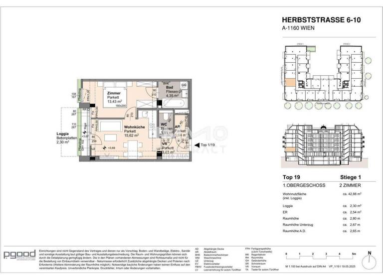 Wohnung zum Kauf 279.300 € 2 Zimmer 40,6 m² frei ab 01.09.2028 Wien 1160