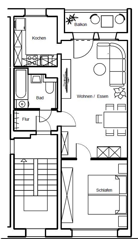 Wohnung zur Miete 238 € 2 Zimmer 46,5 m²<br/>Wohnfläche 3.<br/>Geschoss 01.02.2025<br/>Verfügbarkeit Virchowstraße 6 e Glauchau Glauchau 08371