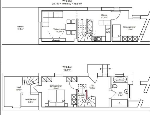 Maisonette zur Miete 750 € 4,5 Zimmer 75 m² frei ab 01.04.2026 Zeulenroda Zeulenroda-Triebes 07937