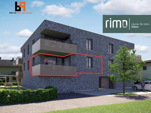 Terrassenwohnung zum Kauf - Erstbezug 342.000 € 2 Zimmer 46,2 m² 1. Geschoss Löwengasse Altach 6844