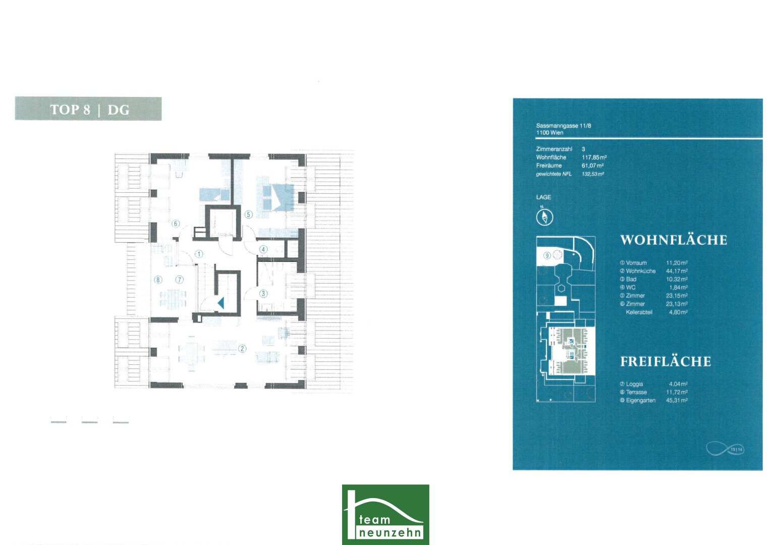 Wohnung zur Miete 1.991 € 3 Zimmer 113,8 m²<br/>Wohnfläche 3.<br/>Geschoss Sassmanngasse 11 Wien 1100