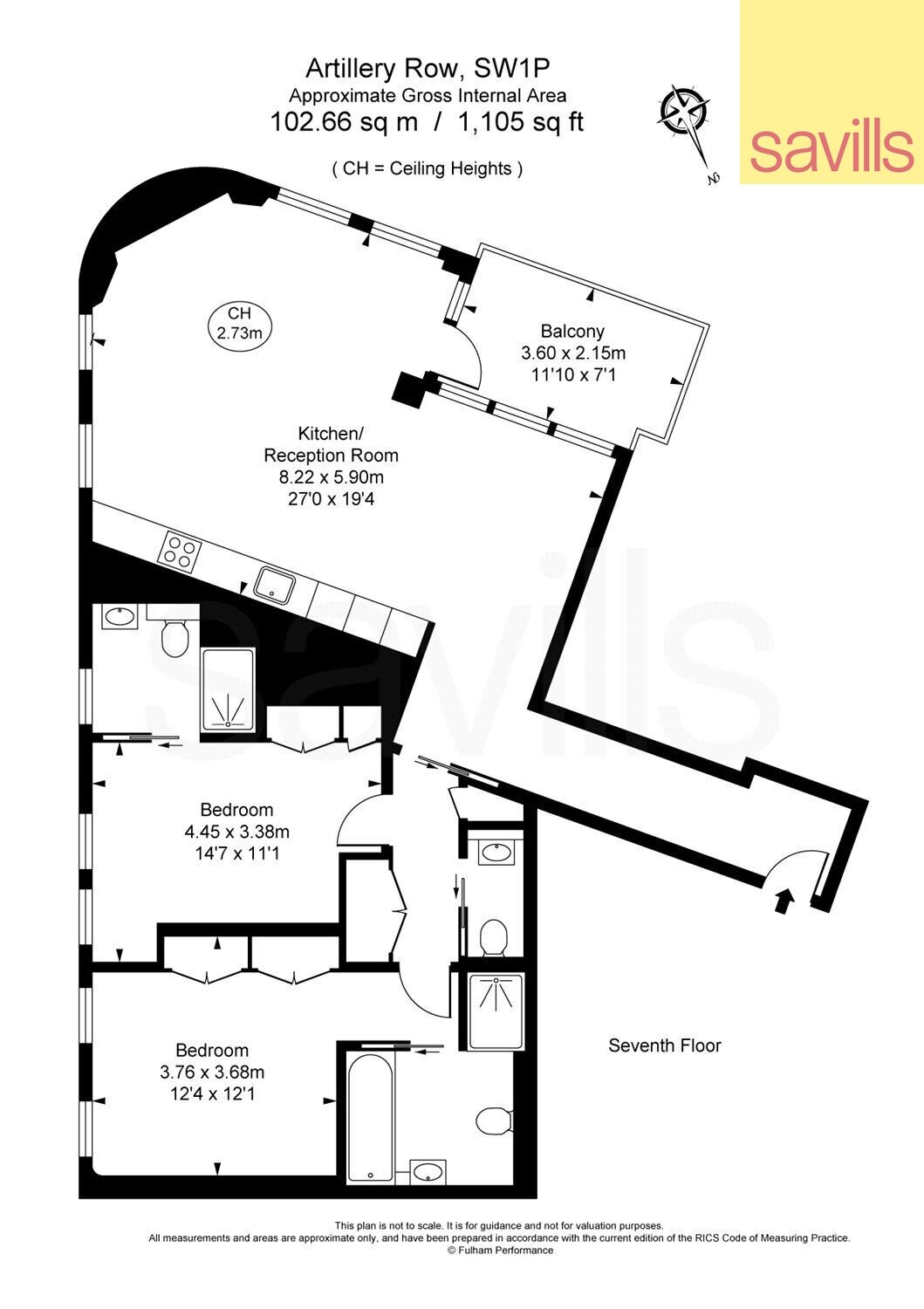 Wohnung zum Kauf provisionsfrei 1.783.200 € 3 Zimmer 102,7 m²<br/>Wohnfläche ARTILLERY ROW 8 City of Westminster SW1P 1RZ