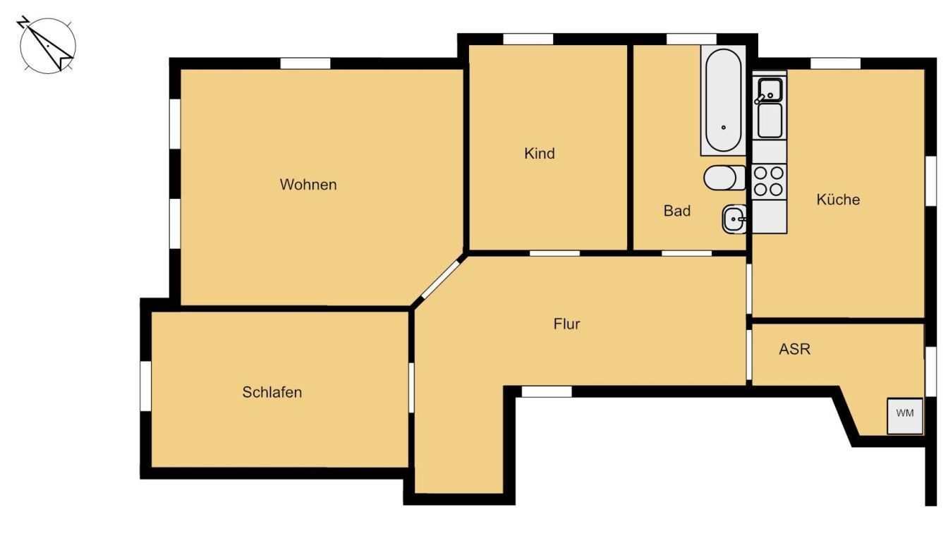 Wohnung zur Miete 608 € 3 Zimmer 76,1 m²<br/>Wohnfläche 2.<br/>Geschoss ab sofort<br/>Verfügbarkeit Dieselstraße 62 Leuben (Stephensonstr.) Dresden 01257