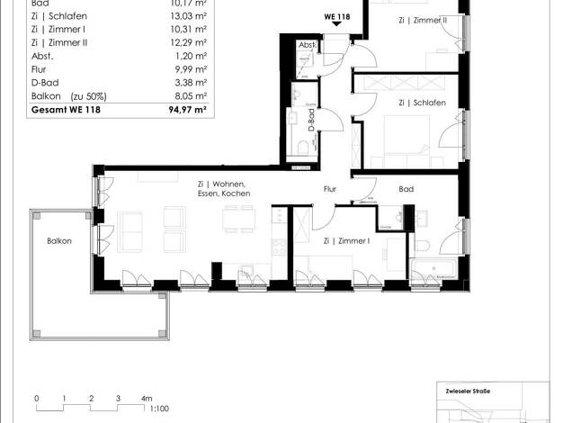 Penthouse zum Kauf - Neubau provisionsfrei 675.000 € 4 Zimmer 95 m² 4. Geschoss Zwieseler Straße 164 Karlshorst Berlin 10318