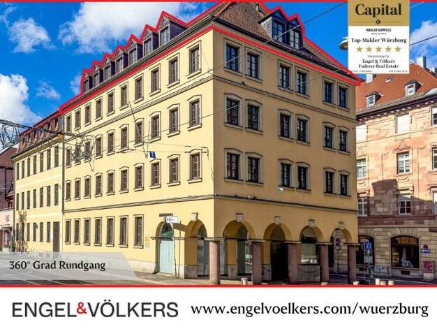 Bürogebäude zur Miete 1.700 € 136 m² Bürofläche Altstadt Würzburg 97070