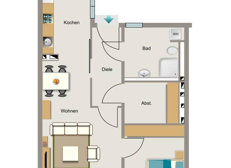 Wohnung zur Miete - Erstbezug 725 € 2,5 Zimmer 65,9 m² 1. Geschoss frei ab 01.06.2026 Lünen 44536