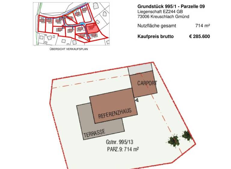Grundstück zum Kauf 292.500 € 714 m² Grundstück Stubeck Sonnalm 9853