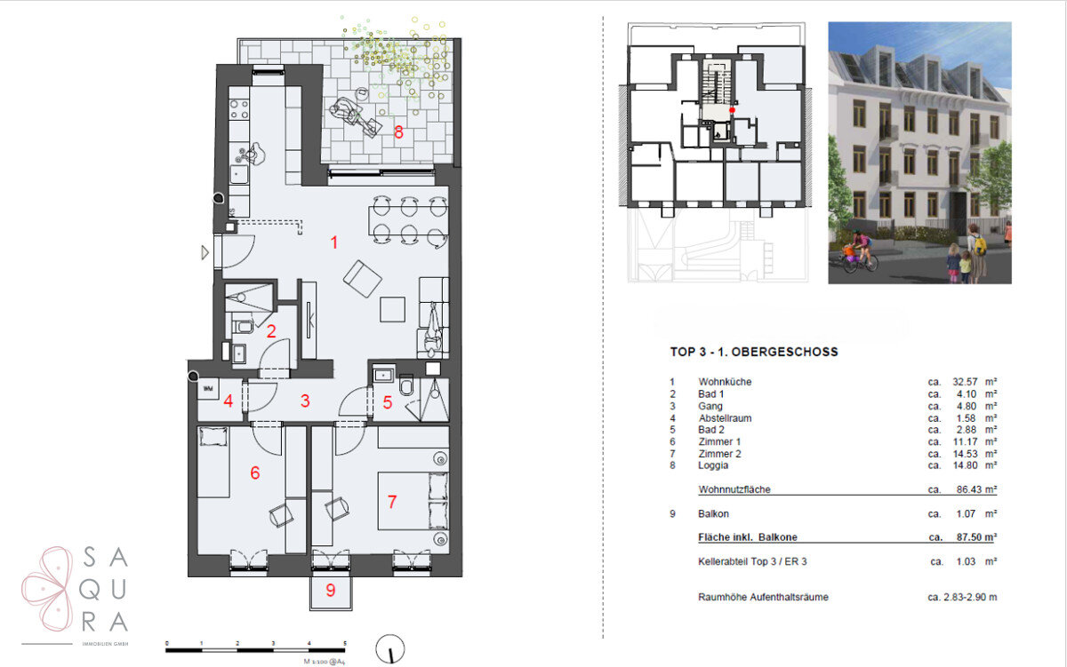 Wohnung zum Kauf 740.000 € 3 Zimmer 86,4 m²<br/>Wohnfläche Wien, Hietzing / Wien 13., Hietzing 1130