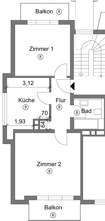 Wohnung zur Miete 1.200 € 2 Zimmer 64 m²<br/>Wohnfläche 3.<br/>Geschoss ab sofort<br/>Verfügbarkeit Meerlachstraße 4 Lindenhof - West Mannheim 68163