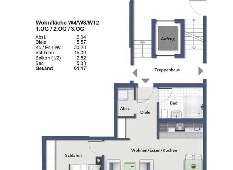 Wohnung zum Kauf - Erstbezug 400.000 € 2 Zimmer 61,2 m² Äußere Sulzbacher Straße 145 St Jobst Nürnberg 90491
