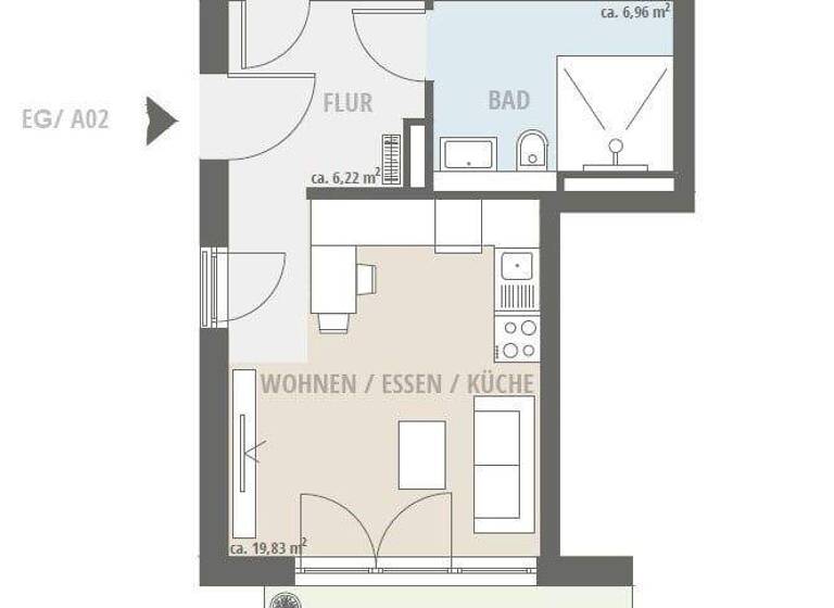 Wohnung zum Kauf provisionsfrei 309.200 € 2 Zimmer 61 m² Speyer 67346