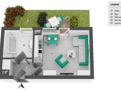 Wohnung zum Kauf 120.000 € 1 Zimmer 34 m² Weiden 92637