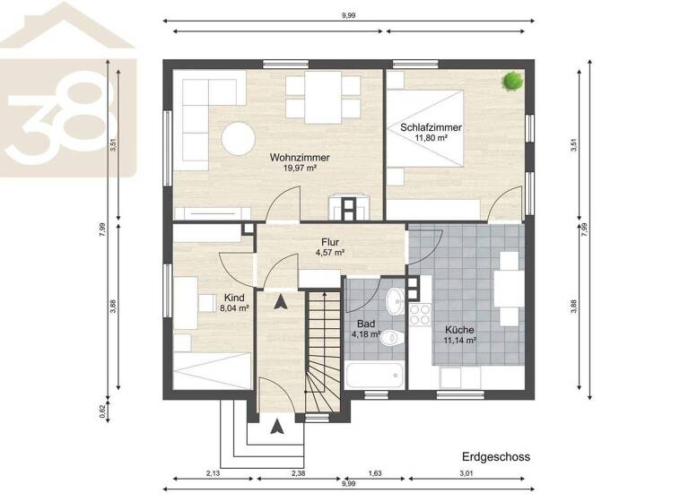 Einfamilienhaus zum Kauf 279.000 € 6 Zimmer 129 m² 1.000 m² Grundstück Schmedenstedt Peine 31226