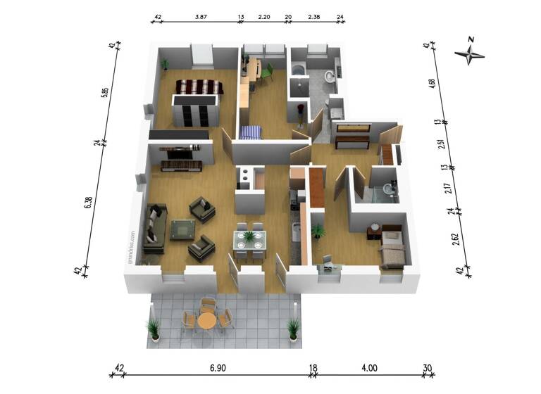 Wohnung zur Miete - Neubau 1.610 € 4 Zimmer 124 m²<br/>Wohnfläche 1.<br/>Geschoss ab sofort<br/>Verfügbarkeit Kesselsdorfer Straße 187/189 Naußlitz Dresden 01169