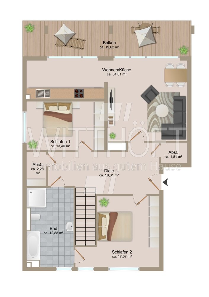 Wohnung zum Kauf 650.000 € 5 Zimmer 142,9 m²<br/>Wohnfläche Oststeinbek Oststeinbek 22113