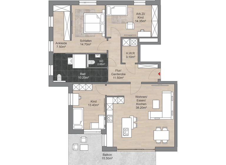 Wohnung zum Kauf - Erstbezug provisionsfrei 427.000 € 4,5 Zimmer 122 m² 1. Geschoss frei ab sofort Schinkestraße 64 Holsen Bünde 32257