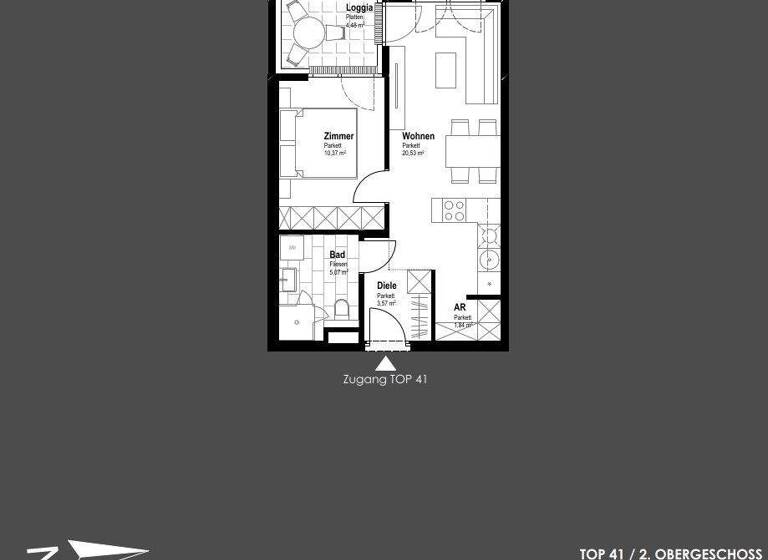 Wohnung zum Kauf - Erstbezug 237.400 € 2 Zimmer 41,4 m² 2. Geschoss Schwechat 2320