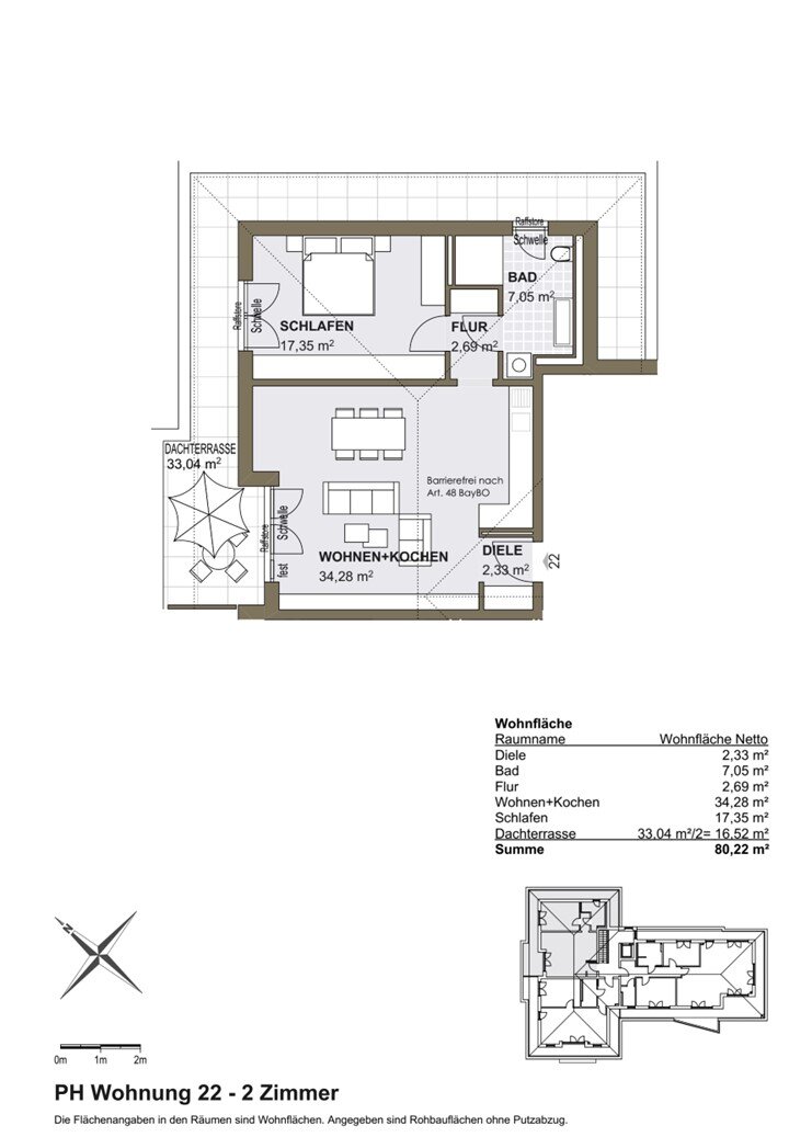 Penthouse zum Kauf 530.000 € 2 Zimmer 80,2 m²<br/>Wohnfläche 3.<br/>Geschoss ab sofort<br/>Verfügbarkeit Leitzachstraße 78 Rosenheim 83026