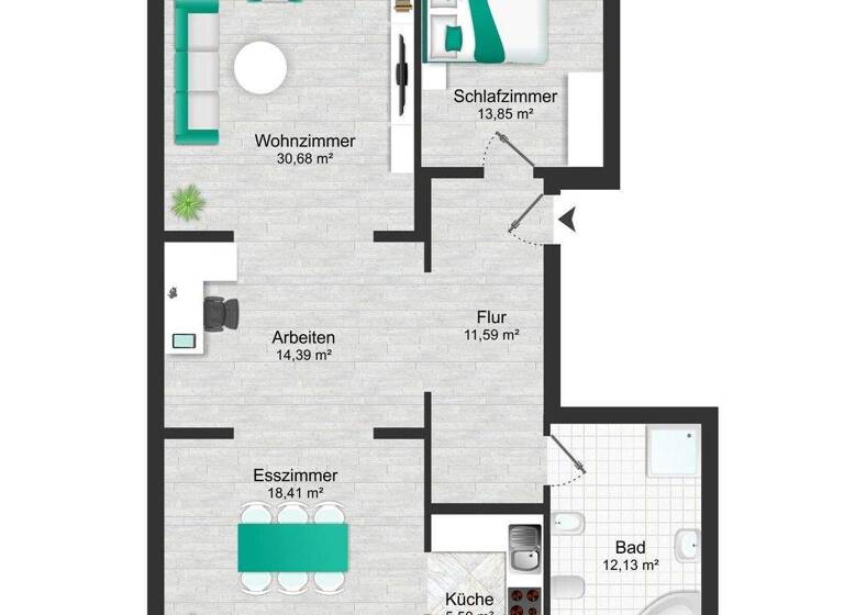 Wohnung zum Kauf 785.000 € 3 Zimmer 109,8 m² 1. Geschoss Eilbek Hamburg 22089