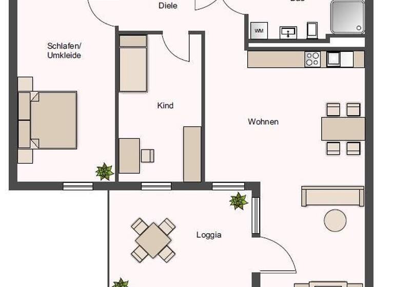 Wohnung zur Miete 1.452 € 3 Zimmer 77,7 m²<br/>Wohnfläche 3.<br/>Geschoss St Leonhard Nürnberg 90439