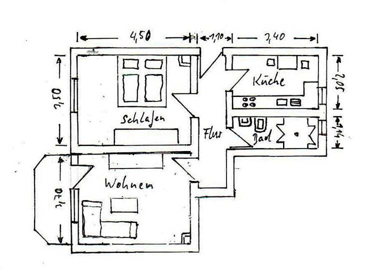 Wohnung zum Kauf 49.000 € 2 Zimmer 50 m² 1. Geschoss frei ab sofort Eckartsberga 06648