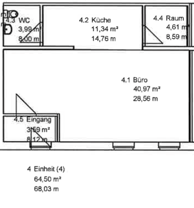 Büro-/Praxisfläche zur Miete provisionsfrei 64,5 m² Bürofläche Am Hasselsort 12 Hagenow Hagenow 19230