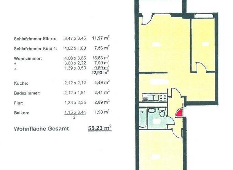 Wohnung zur Miete 280 € 3 Zimmer 56,1 m² 3. Geschoss frei ab sofort Schulstr. 8 Thurm Mülsen 08132