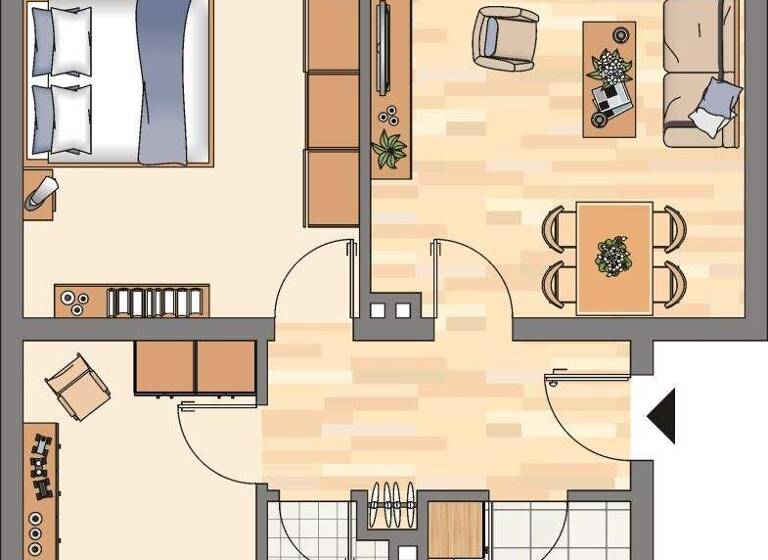 Wohnung zur Miete 489 € 3,5 Zimmer 55,7 m² 1. Geschoss frei ab 01.06.2026 Ginsterweg 58 Schwerin Castrop-Rauxel 44577