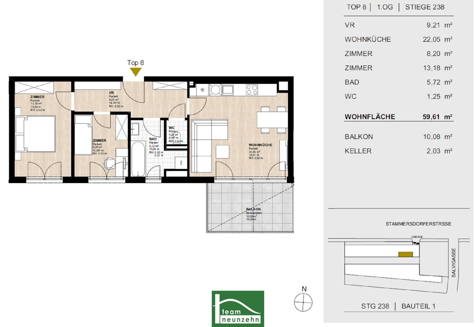 Wohnung zur Miete 886 € 3 Zimmer 59,4 m²<br/>Wohnfläche 1.<br/>Geschoss 01.02.2025<br/>Verfügbarkeit Stammersdorfer Straße 238 Wien 1210