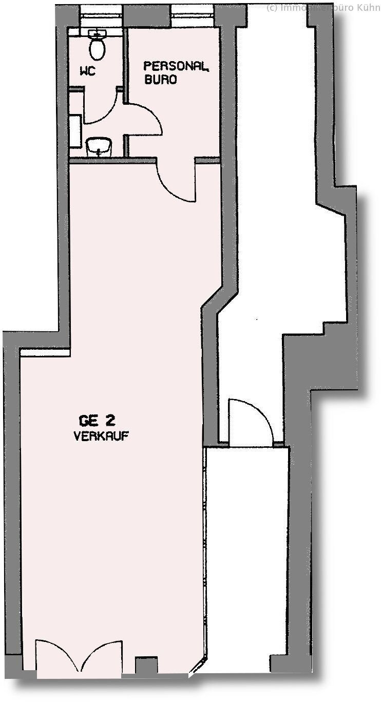 Bürofläche zur Miete provisionsfrei 365 € 56,1 m²<br/>Bürofläche Hauptstraße 27 Innenstadt 112 Zwickau 08056