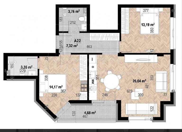 Studio zum Kauf 273.000 € 3 Zimmer 99,3 m² Sofia