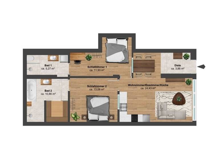 Wohnung zum Kauf 385.000 € 70 m² EG Schopfgraben 39 Miesbach 83714