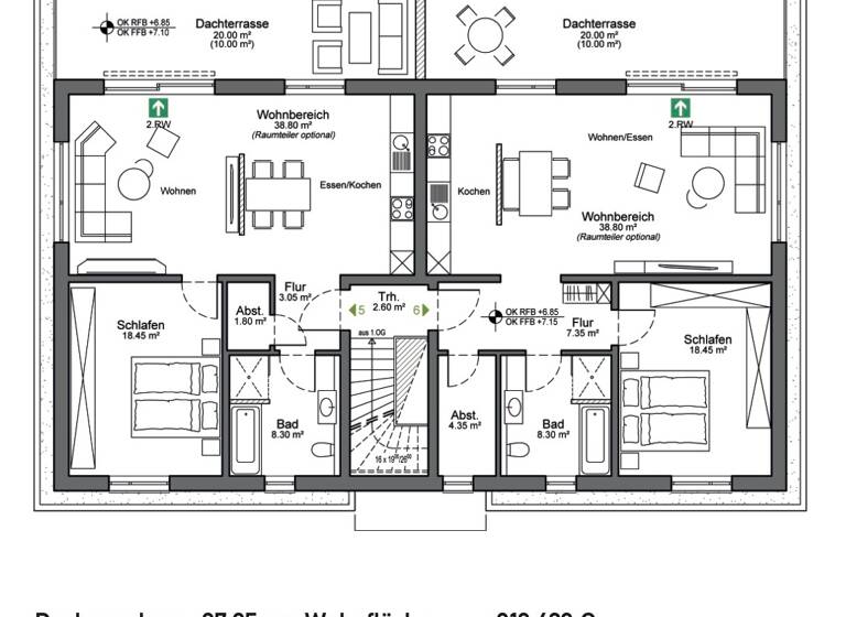 Wohnung zum Kauf - Erstbezug 291.700 € 2 Zimmer 78,8 m² 2. Geschoss Dreihausen Ebsdorfergrund 35085