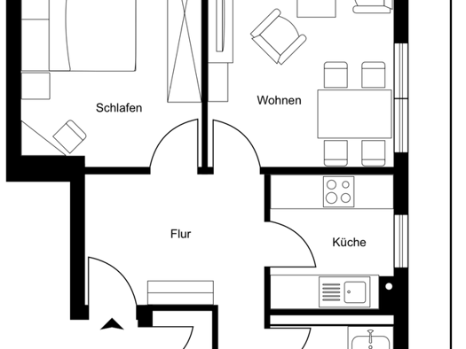 Terrassenwohnung zur Miete 900 € 2 Zimmer 55 m² frei ab 01.12.2025 Pflugfelden Ludwigsburg 71636