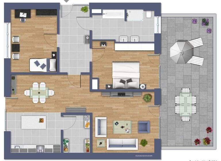 Wohnung zur Miete 2.120 € 3 Zimmer 135,1 m² 1. Geschoss Landsberg Landsberg am Lech 86899