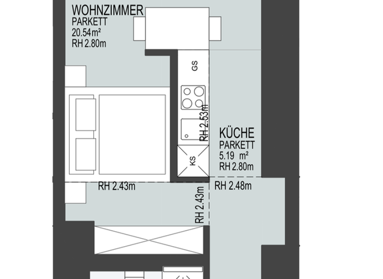 Studio zum Kauf - Erstbezug provisionsfrei 327.000 € 1 Zimmer 36 m² 5. Geschoss frei ab sofort Wagramer Straße 2 Wien(Stadt) 1220