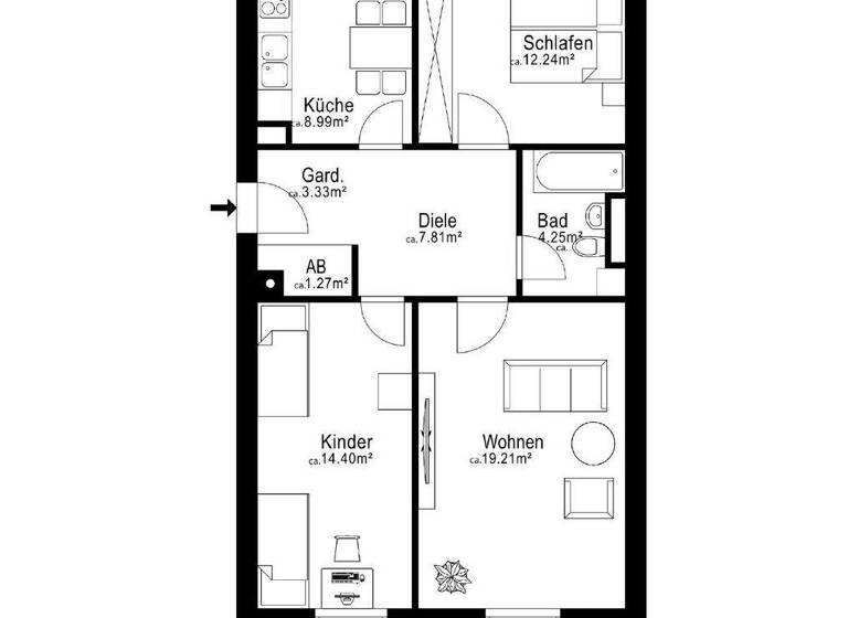 Wohnung zum Kauf 550.000 € 3 Zimmer 71,3 m² Moosach München 80993