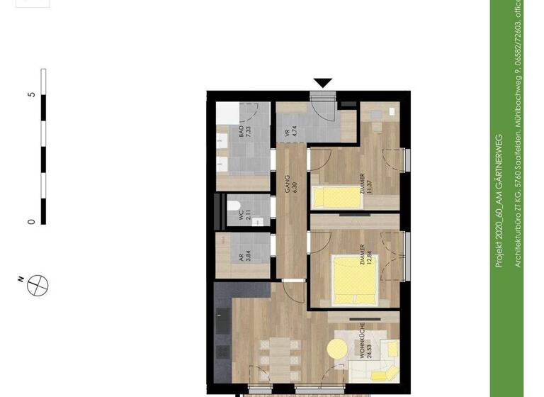 Wohnung zum Kauf - Erstbezug provisionsfrei 428.800 € 3 Zimmer 73,1 m² EG Gärtnerweg 6 Schörfling am Attersee 4861
