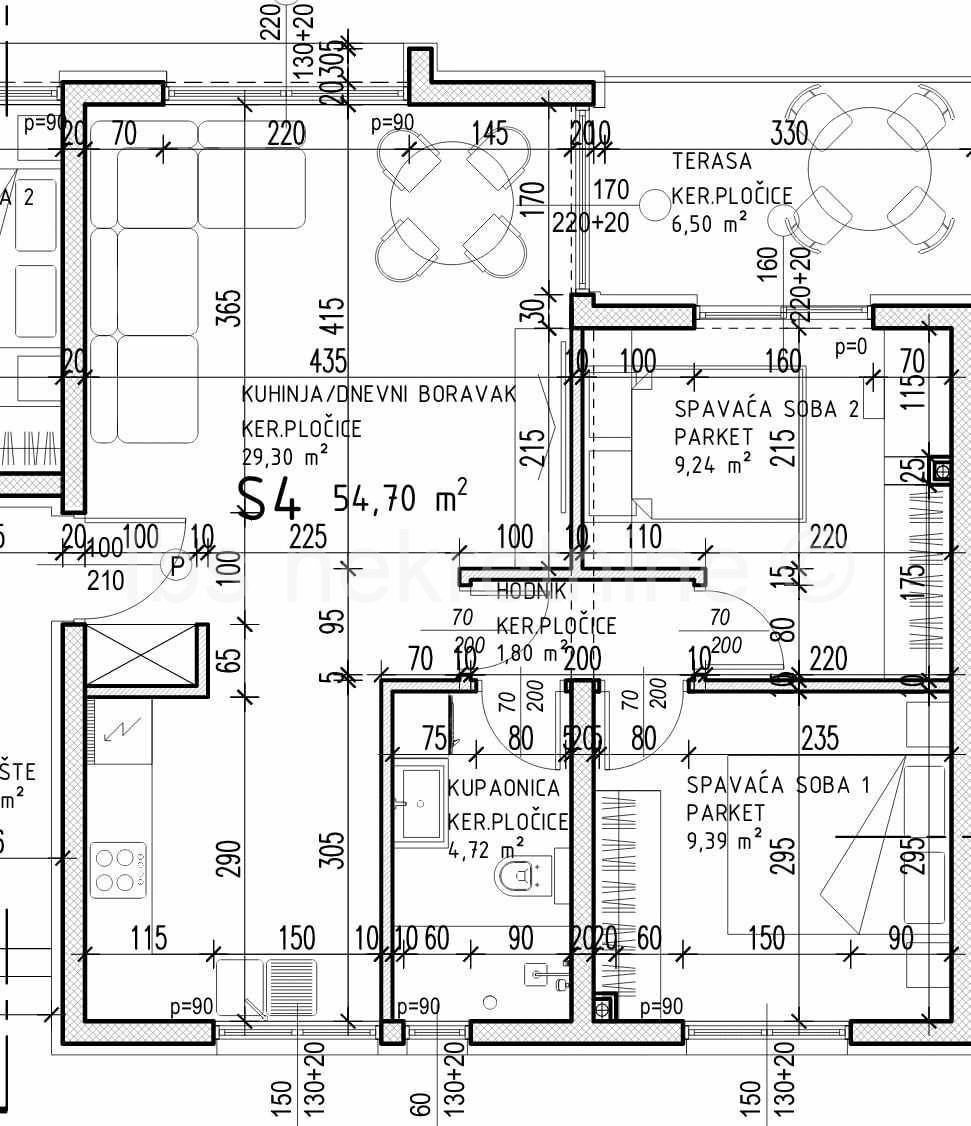 Wohnung zum Kauf 190.000 € 2 Zimmer 58 m²<br/>Wohnfläche 1.<br/>Geschoss Okrug Gornji