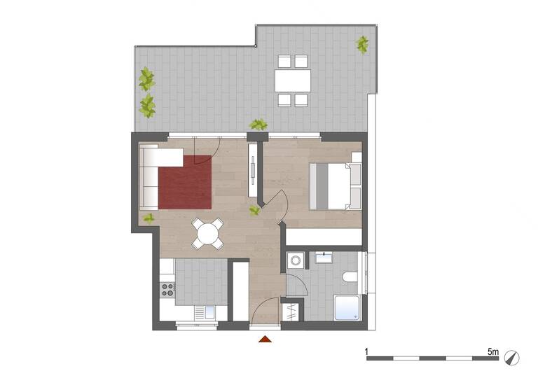 Wohnung zur Miete 600 € 2 Zimmer 64,8 m² 2. Geschoss frei ab 01.05.2026 Dangstetten Küssaberg-Dangstetten 79790