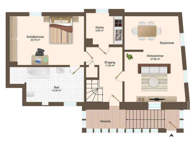 Doppelhaushälfte zum Kauf 79.000 € 2 Zimmer 78 m² 1.361 m² Grundstück Großzöberitz 06780