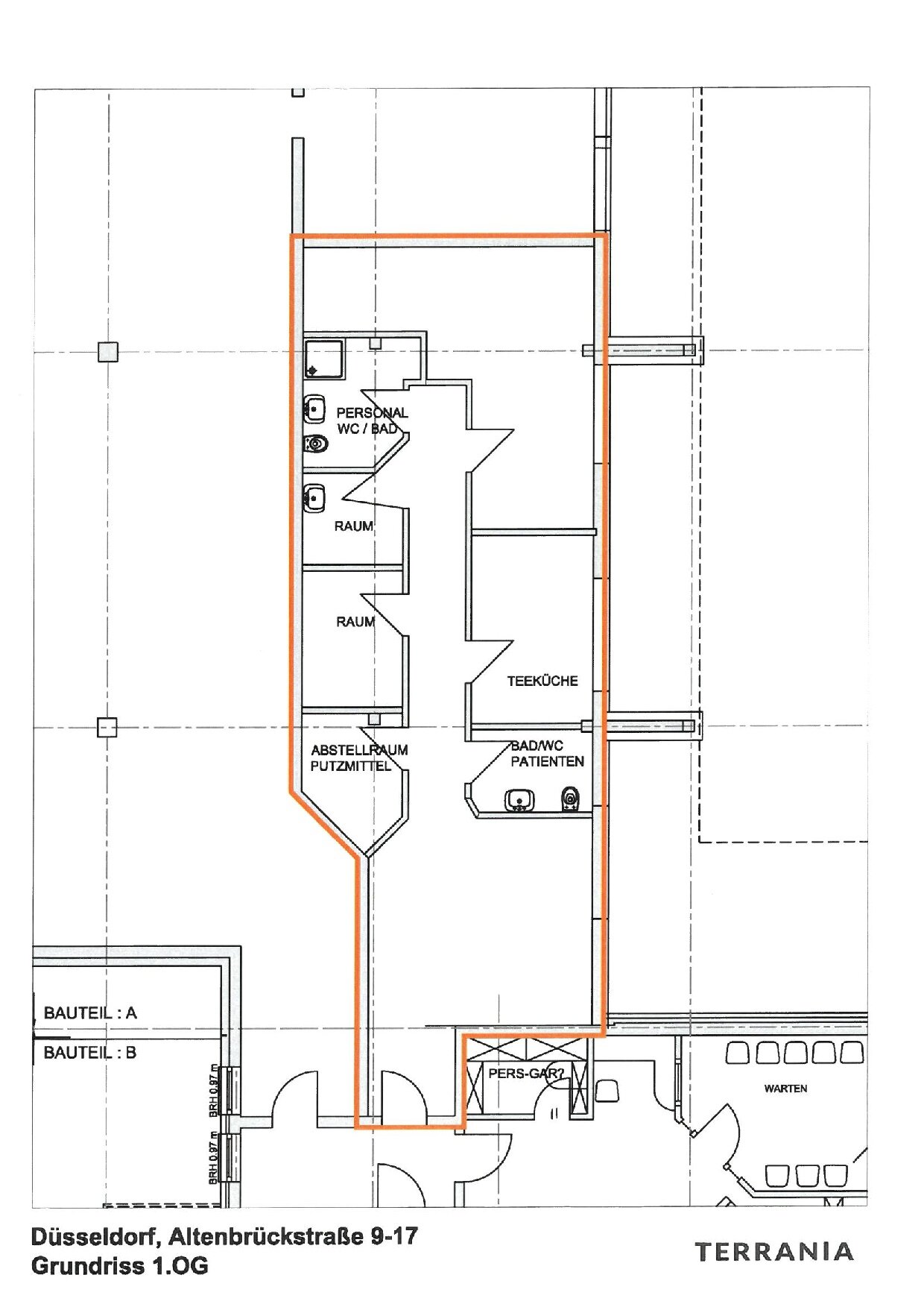 Praxisfläche zur Miete provisionsfrei 13,50 € 3 Zimmer 100,2 m²<br/>Bürofläche Altenbrückstraße 17 Hassels Düsseldorf 40599