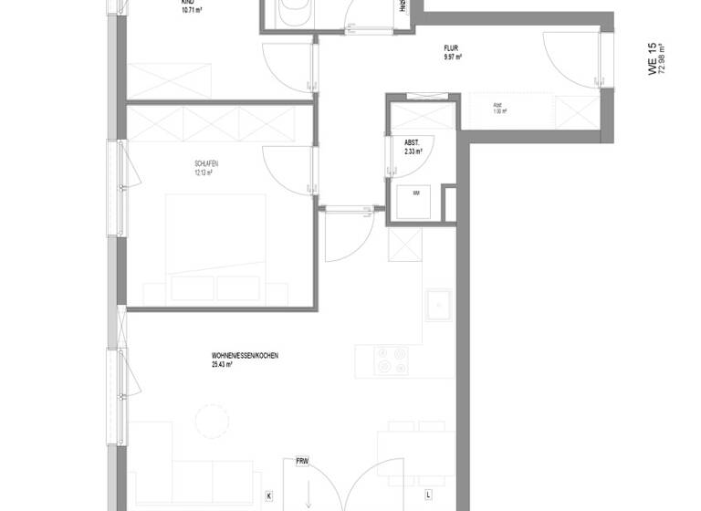 Wohnung zum Kauf 499.900 € 3 Zimmer 73 m² 2. Geschoss frei ab 01.12.2026 Friedberg 86316