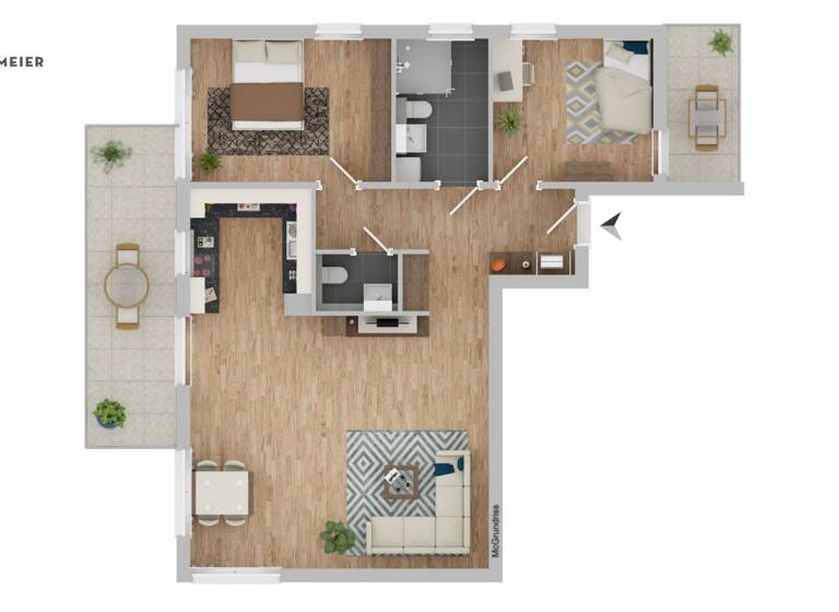 Wohnung zum Kauf - Erstbezug 3 Zimmer 92,2 m² 1. Geschoss Pullach Pullach im Isartal 82049