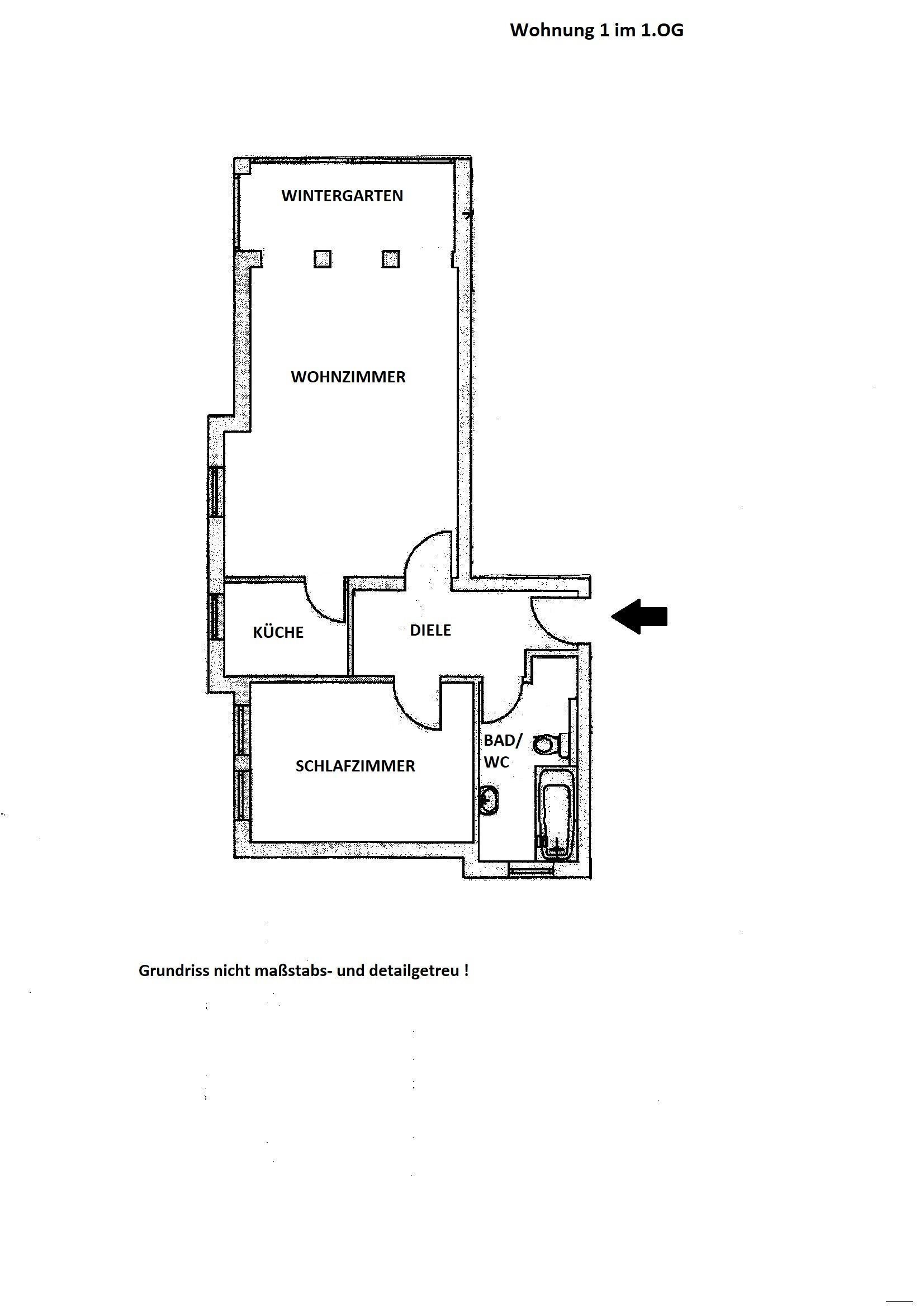 Wohnung zum Kauf 79.000 € 2 Zimmer 62 m²<br/>Wohnfläche 1.<br/>Geschoss Platanenstraße Volkstedt Rudolstadt 07407